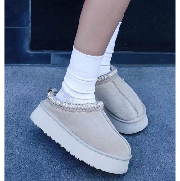 Women's Platform Anti Slip Slippers Faux Sherpa Slip On Shoes 10 - Picture 10 of 10